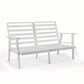 Leisuremod Walbrooke Modern Outdoor Patio Loveseat with White Aluminum Frame and Removable Cushions For Patio and Backyard Garden | Outdoor Sofas, Loveseats & Sectionals | Modishstore - 49