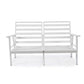 Leisuremod Walbrooke Modern Outdoor Patio Loveseat with White Aluminum Frame and Removable Cushions For Patio and Backyard Garden | Outdoor Sofas, Loveseats & Sectionals | Modishstore - 23