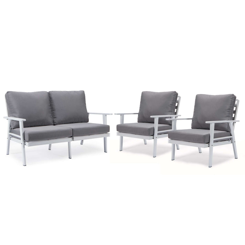 LeisureMod Walbrooke Modern 3-Piece Outdoor Patio Set | Outdoor Sofas, Loveseats & Sectionals | Modishstore - 32