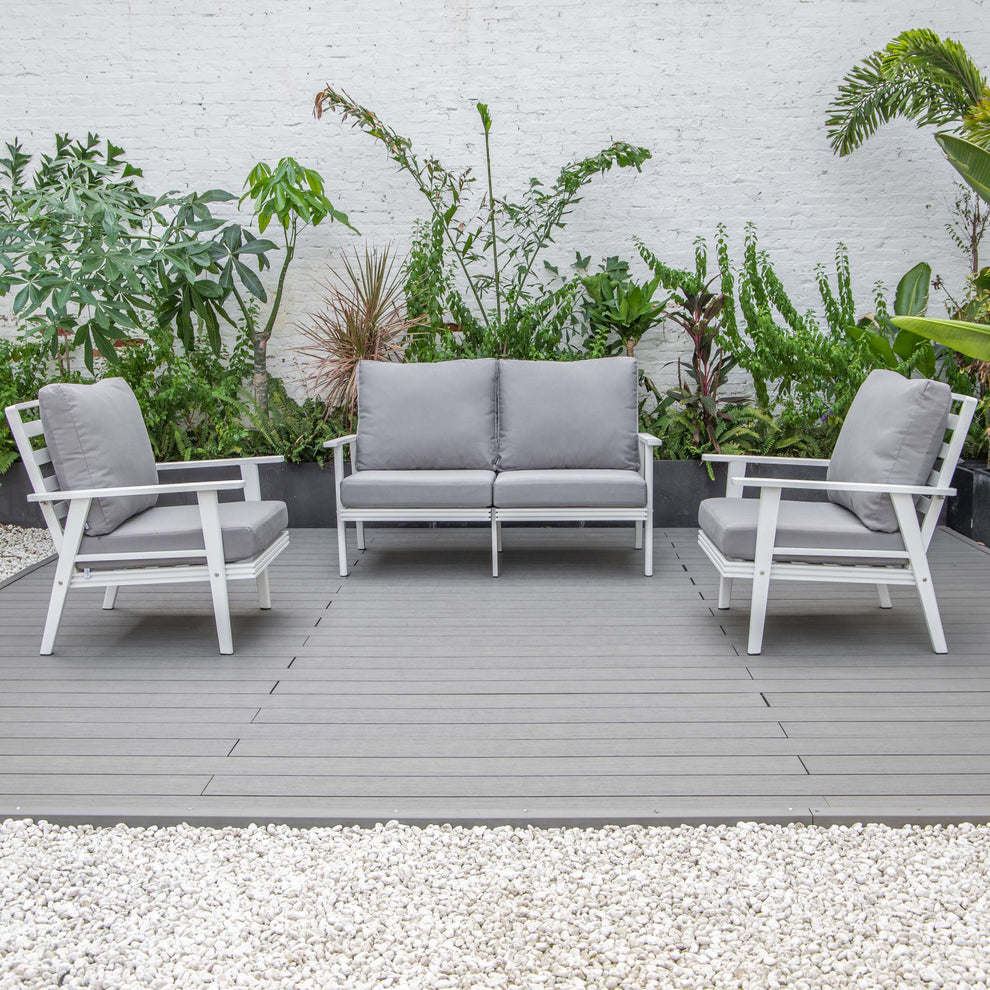 LeisureMod Walbrooke Modern 3-Piece Outdoor Patio Set | Outdoor Sofas, Loveseats & Sectionals | Modishstore - 31