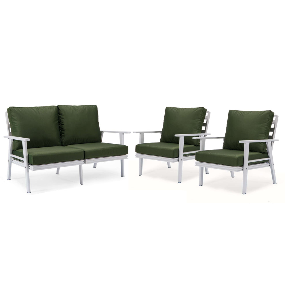 LeisureMod Walbrooke Modern 3-Piece Outdoor Patio Set | Outdoor Sofas, Loveseats & Sectionals | Modishstore - 20