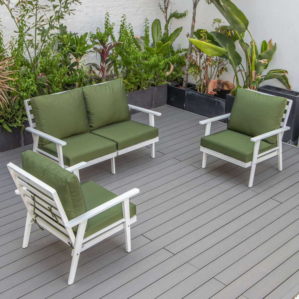 LeisureMod Walbrooke Modern 3-Piece Outdoor Patio Set | Outdoor Sofas, Loveseats & Sectionals | Modishstore - 27