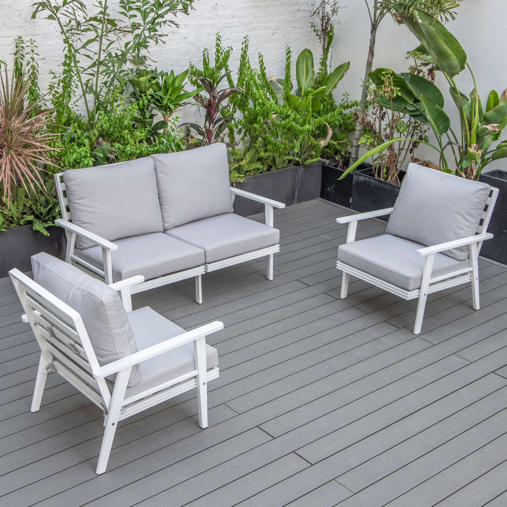 LeisureMod Walbrooke Modern 3-Piece Outdoor Patio Set | Outdoor Sofas, Loveseats & Sectionals | Modishstore - 50