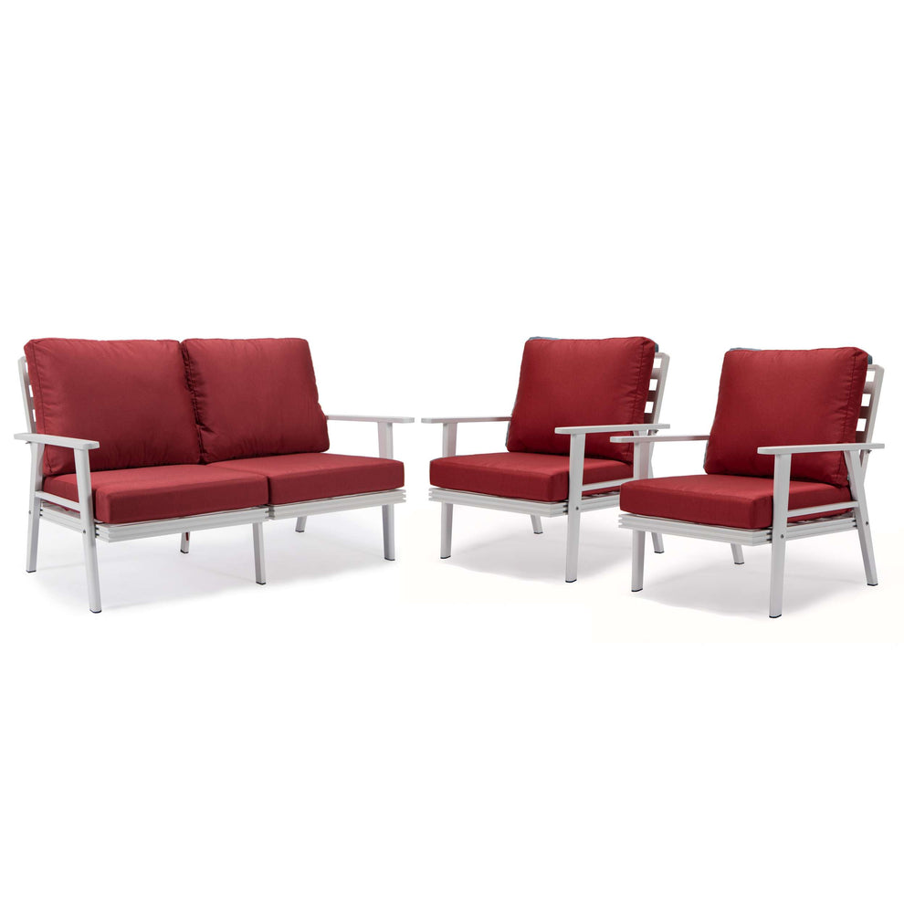 LeisureMod Walbrooke Modern 3-Piece Outdoor Patio Set | Outdoor Sofas, Loveseats & Sectionals | Modishstore - 86