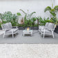 LeisureMod Walbrooke Modern White Patio Conversation With Square Fire Pit & Tank Holder | Outdoor Sofas, Loveseats & Sectionals | Modishstore - 113