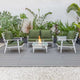 LeisureMod Walbrooke Modern White Patio Conversation With Square Fire Pit & Tank Holder | Outdoor Sofas, Loveseats & Sectionals | Modishstore - 76