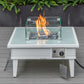 Leisuremod Walbrooke Outdoor Patio Aluminum Square Slats Design Fire Pit Side Table | FIRE PITS | Modishstore - 41