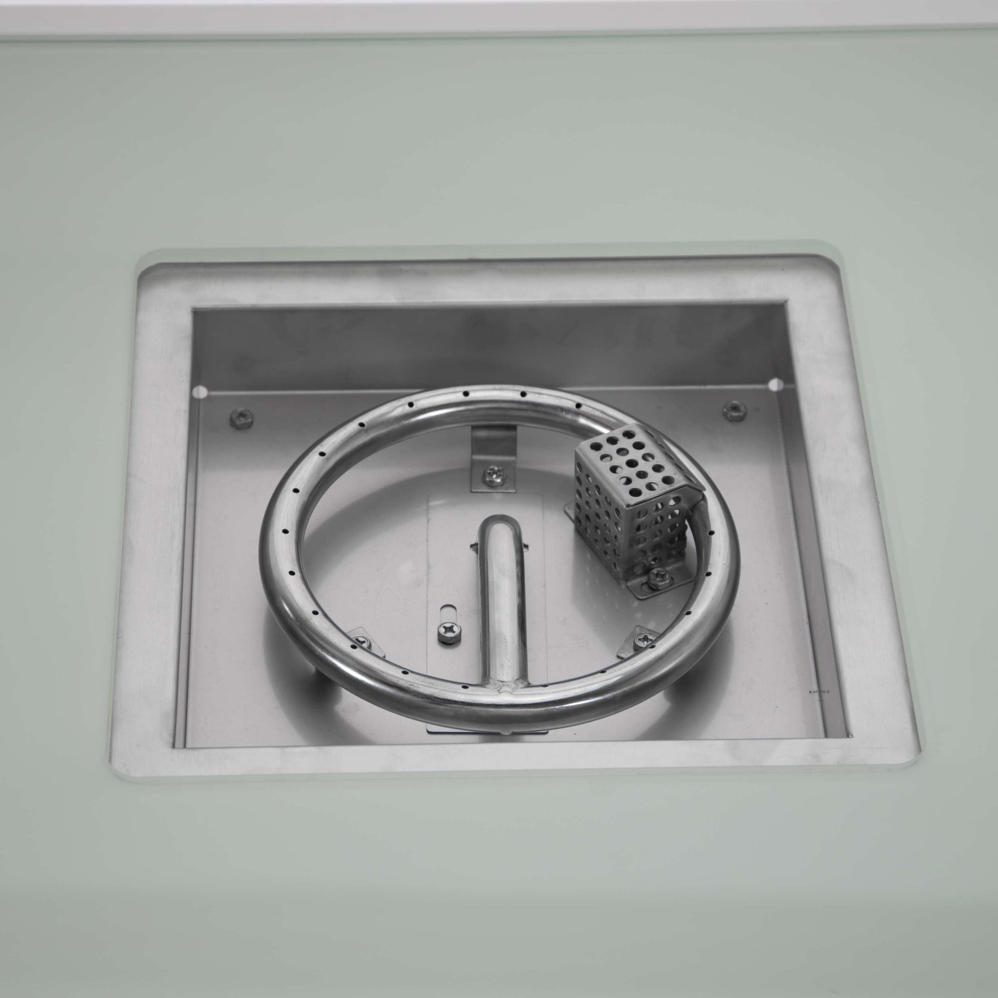 Leisuremod Walbrooke Outdoor Patio Aluminum Square Slats Design Fire Pit Side Table | FIRE PITS | Modishstore - 55