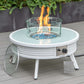 LeisureMod Walbrooke Modern White Patio Conversation With Round Fire Pit & Tank Holder | Outdoor Sofas, Loveseats & Sectionals | Modishstore - 13