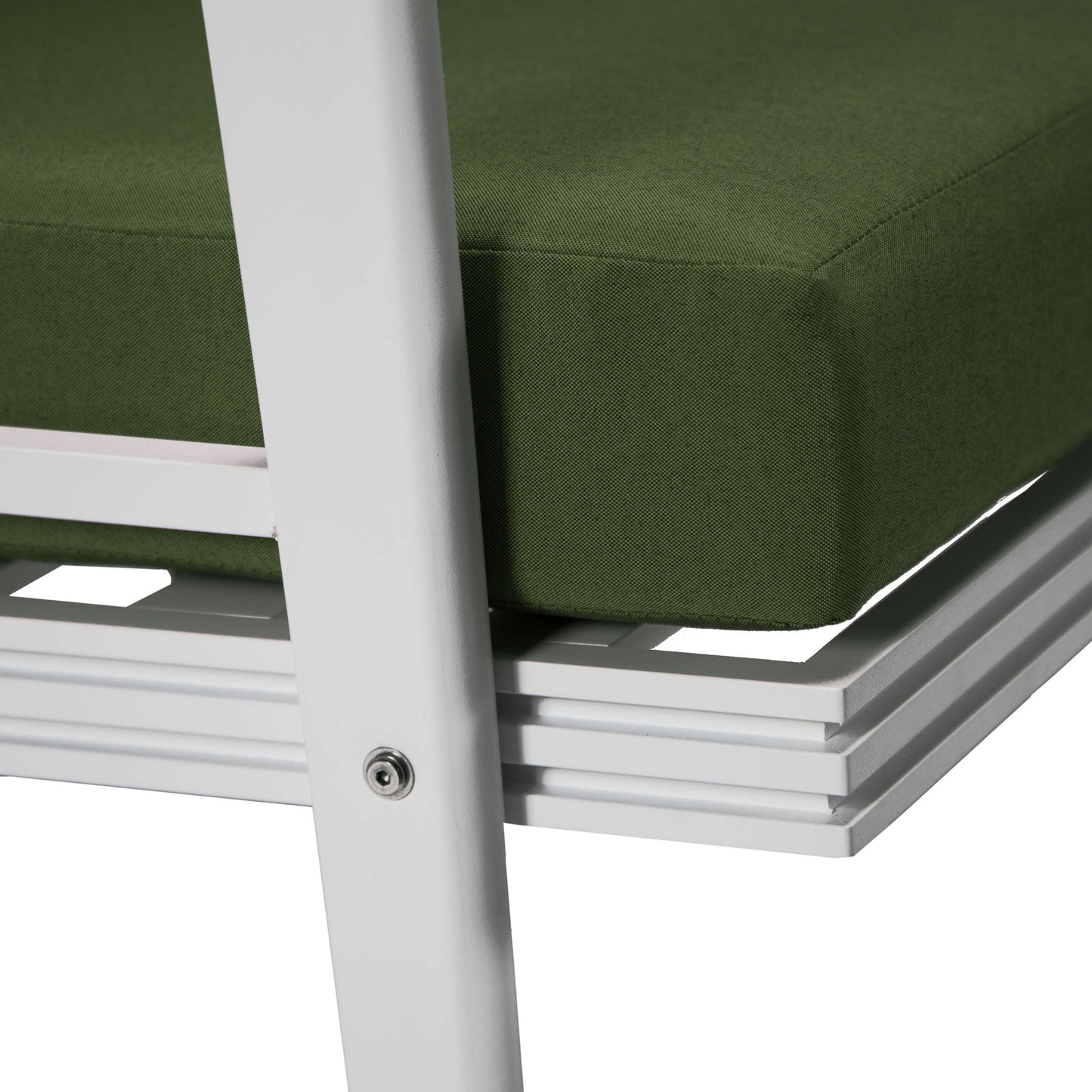 LeisureMod Walbrooke Modern White Patio Conversation With Round Fire Pit With Slats Design & Tank Holder | Outdoor Sofas, Loveseats & Sectionals | Modishstore - 31