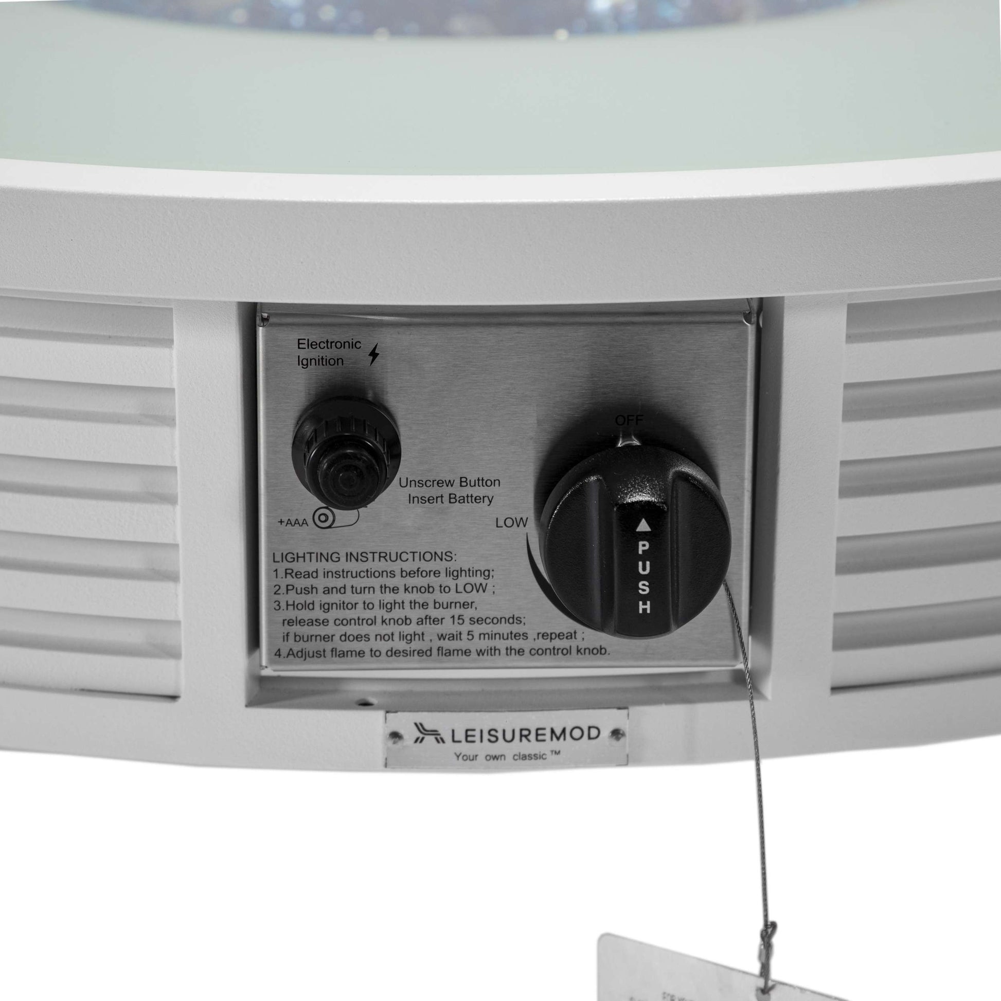 Leisuremod Walbrooke Outdoor Patio Aluminum Round Slats Design Fire Pit Side Table | FIRE PITS | Modishstore - 41