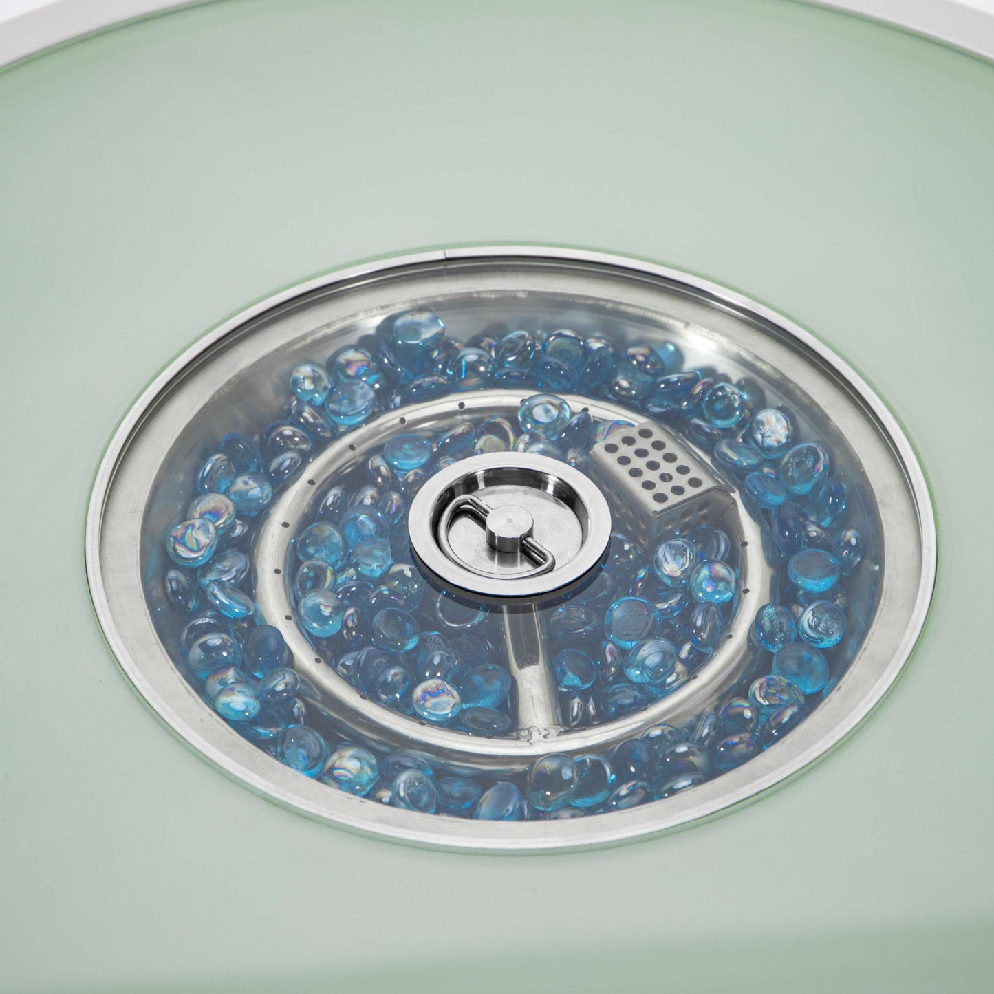 Leisuremod Walbrooke Outdoor Patio Aluminum Round Slats Design Fire Pit Side Table | FIRE PITS | Modishstore - 49