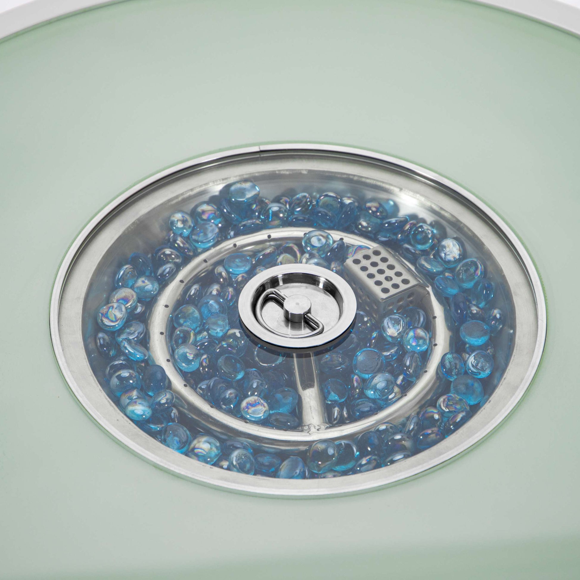 Leisuremod Walbrooke Outdoor Patio Aluminum Round Slats Design Fire Pit Side Table | FIRE PITS | Modishstore - 49