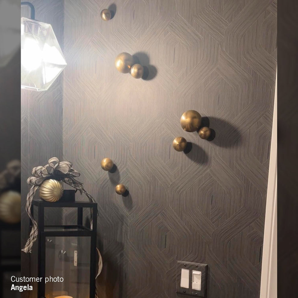 Wall Play™: Orb, Gold Matte, Set/10 By Gold Leaf | Wall Art | Modishstore - 8
