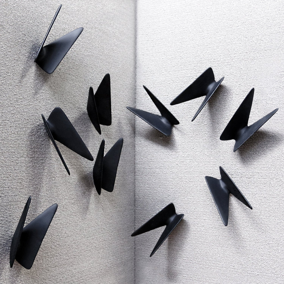 Wall Play™: Wings #1, DK Grey/ Black By Gold Leaf | Wall Art | Modishstore - 5