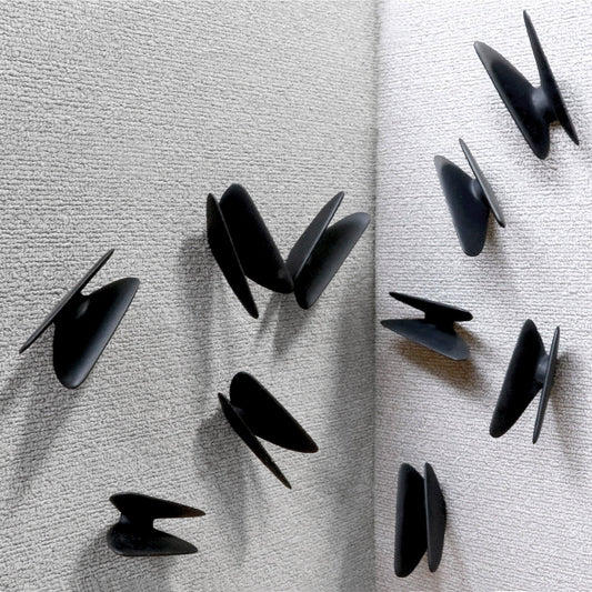Wall Play™: Wings #3, DK Grey/ Black By Gold Leaf | Wall Art | Modishstore - 1