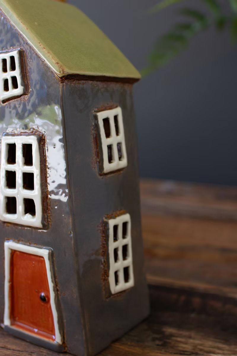 Set Of Three Ceramic Houses By Kalalou | Decor | Modishstore - 5