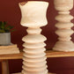 Set Of Three Turned Wood Towers With Cups By Kalalou | Candle Holders | Modishstore - 3
