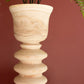Set Of Three Turned Wood Towers With Cups By Kalalou | Candle Holders | Modishstore - 2