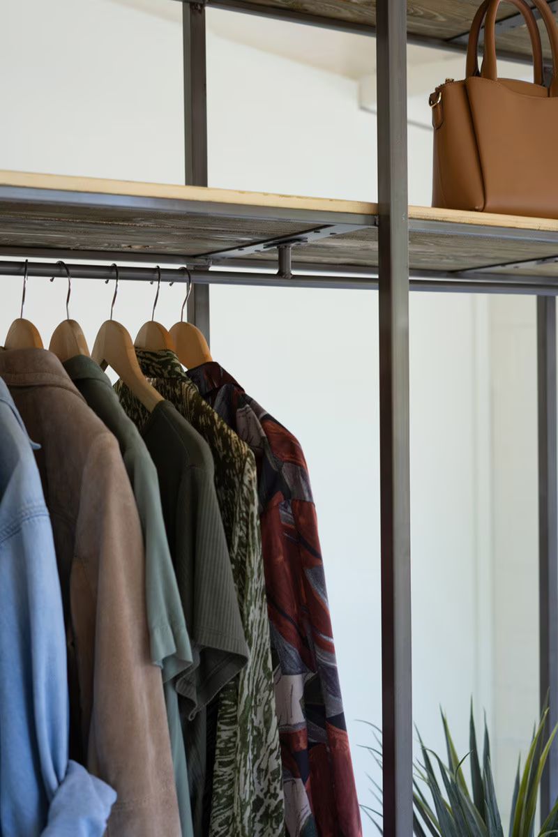 Tall Iron And Recycled Wood Garment Display By Kalalou | Display Cases | Modishstore - 4