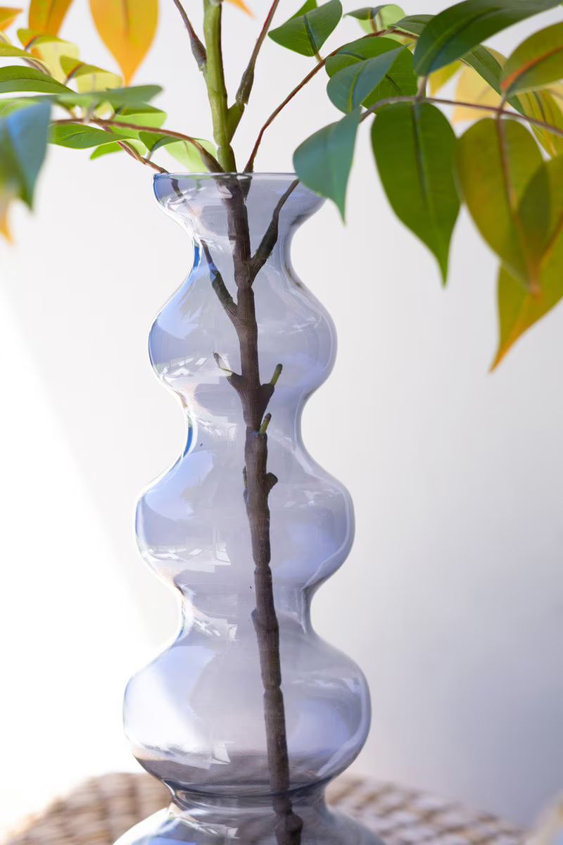 Small Glass Bubble Vase - Smoke By Kalalou | Vases | Modishstore - 2