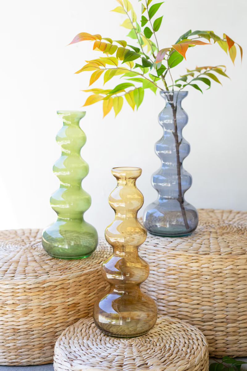 Small Glass Bubble Vase - Smoke By Kalalou | Vases | Modishstore - 3