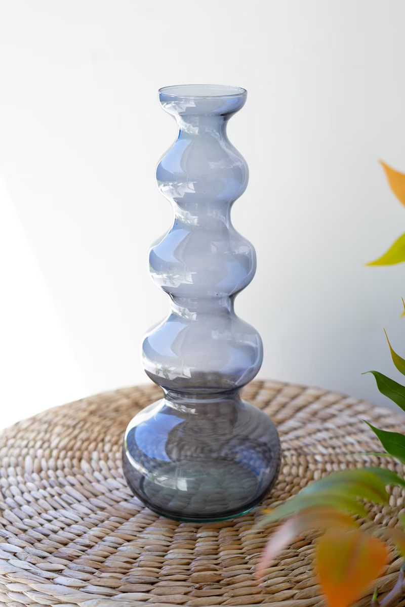 Small Glass Bubble Vase - Smoke By Kalalou | Vases | Modishstore - 6