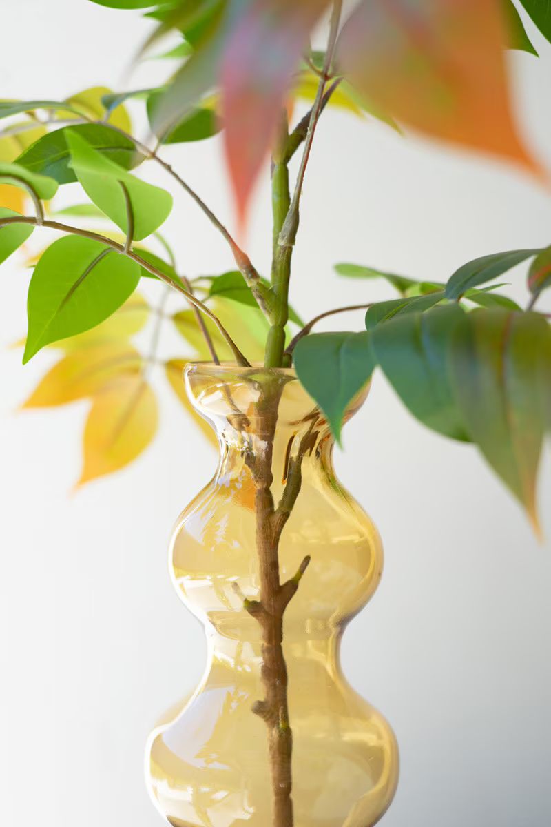 Small Glass Bubble Vase - Amber By Kalalou | Vases | Modishstore - 2