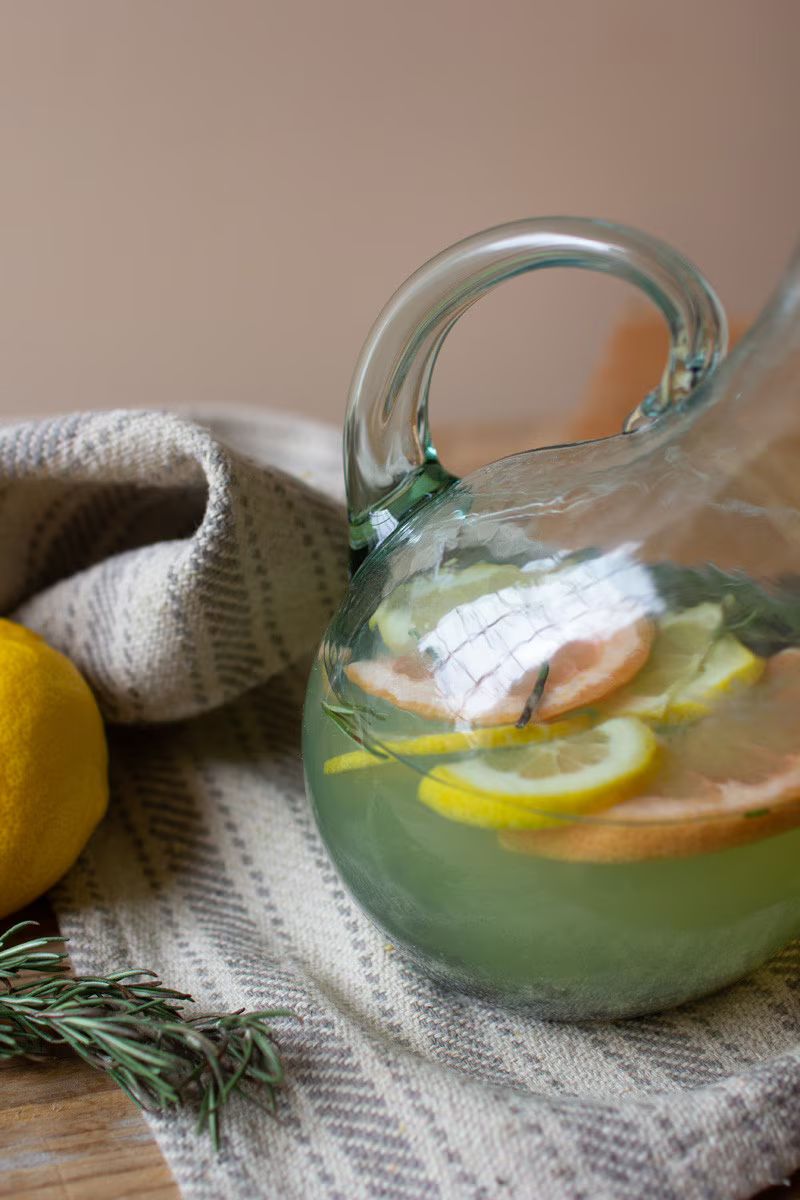 Small Glass Tilted Pitcher (Min 2) By Kalalou | Drinkware | Modishstore - 4