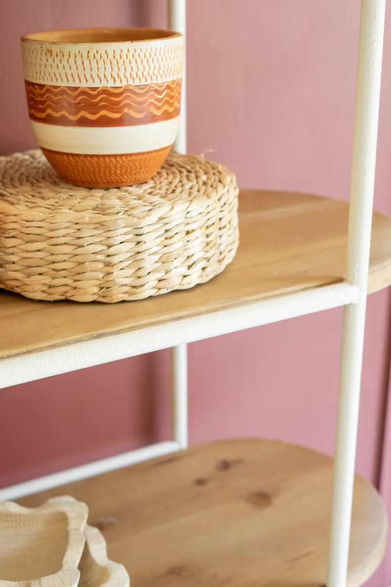 Painted Metal Arched Display With Four Wooden Shelves By Kalalou | Shelves & Shelving Units | Modishstore - 5