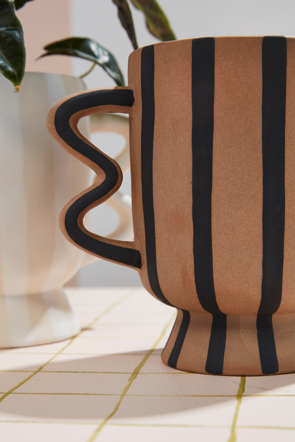 Akimbo Footed Pot Set of 2 By Accent Decor | Planters, Troughs & Cachepots | Modishstore - 1