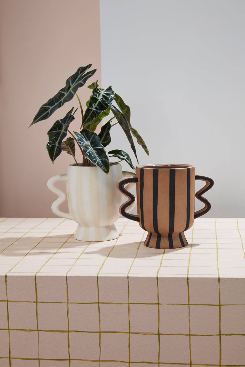 Akimbo Footed Pot Set of 2 By Accent Decor | Planters, Troughs & Cachepots | Modishstore - 3