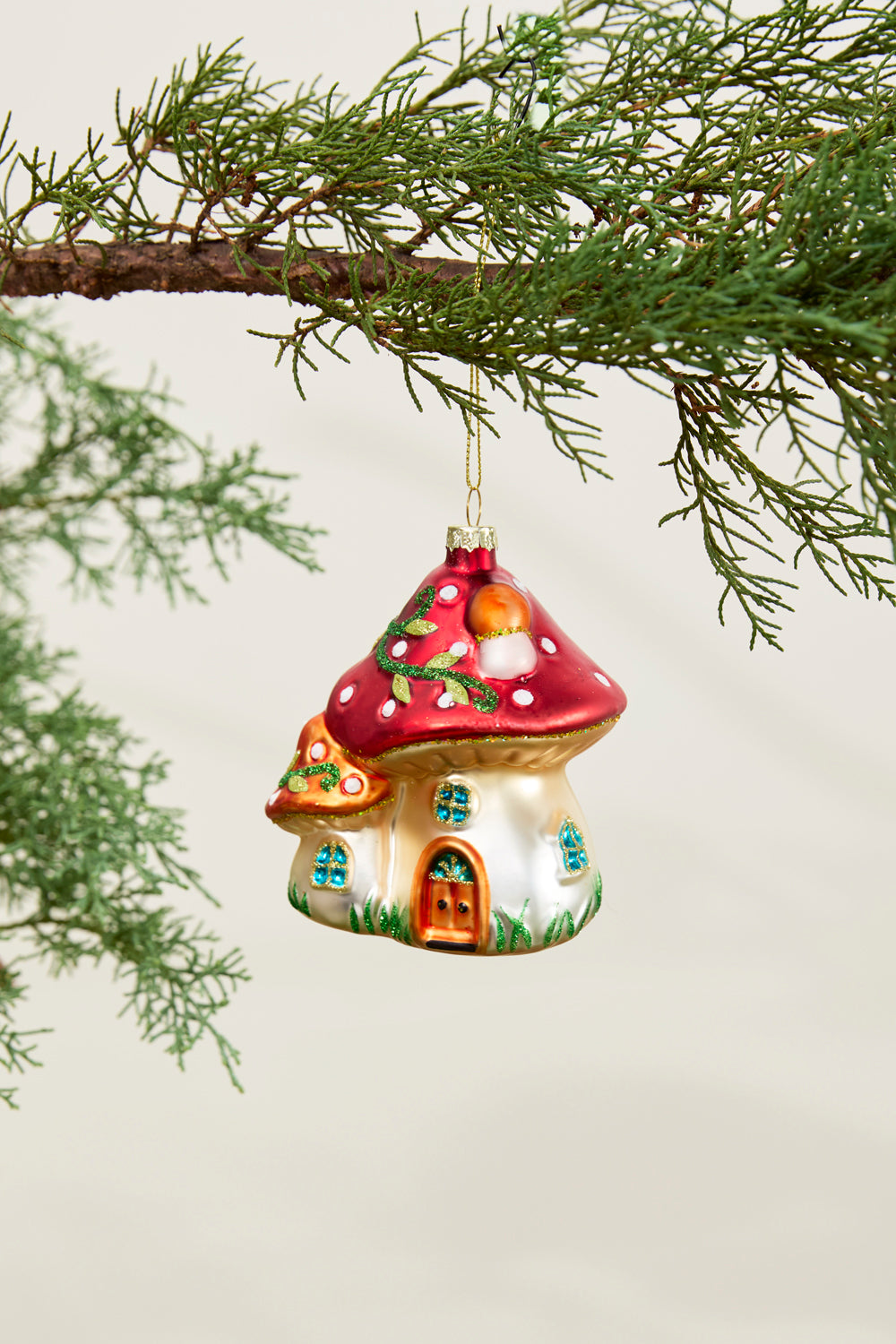 Amanita Houses Ornament Set of 4 By Accent Decor | Ornaments | Modishstore - 3