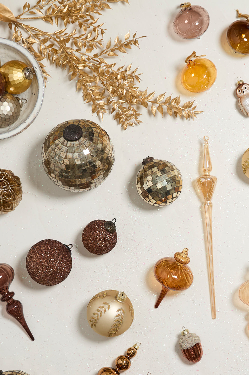 Antiqued Disco Ball Ornament Set of 8 By Accent Decor | Ornaments | Modishstore - 6