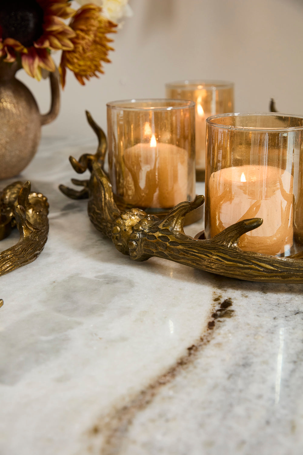 Antler Glow Candleholder By Accent Decor | Candle Holders | Modishstore - 1