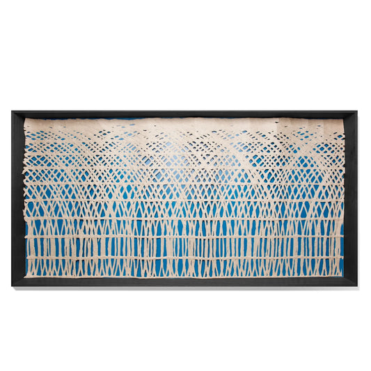 Shadow Box w/ Painted Interior & Curva Paper By Gold Leaf | Wall Art | Modishstore - 1