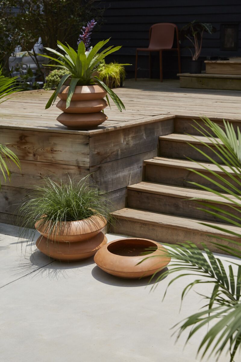 Avana Stacking Planter 15.5"x 5" By Accent Decor | Planters, Troughs & Cachepots | Modishstore - 4