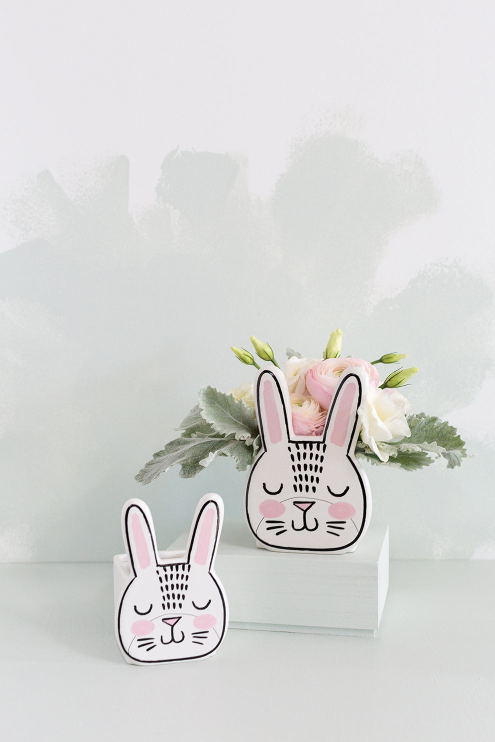 Bashful Bunny Pot Set of 8 By Accent Decor | Planters, Troughs & Cachepots | Modishstore - 3