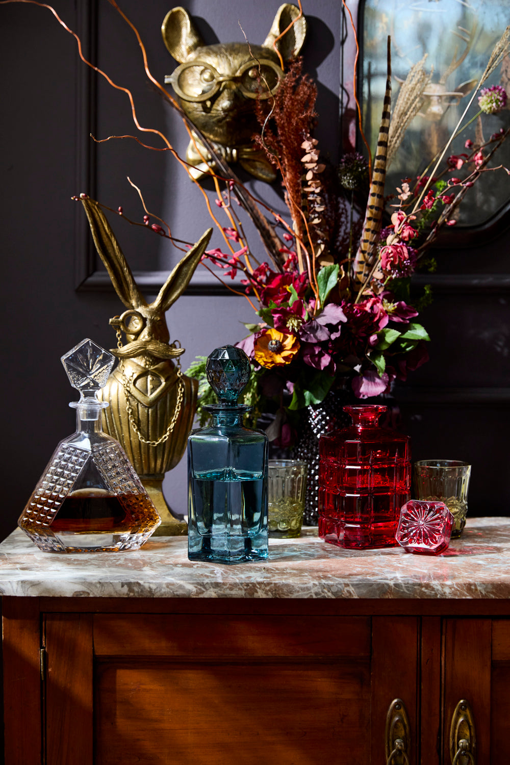 Baudelaire Decanter Set of 2 By Accent Decor | Planters, Troughs & Cachepots | Modishstore - 3