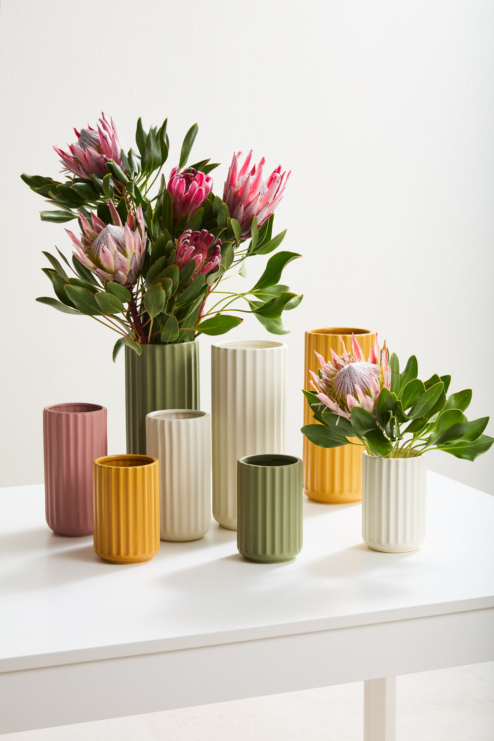 Beam Vase Set of 8 By Accent Decor | Vases | Modishstore - 3