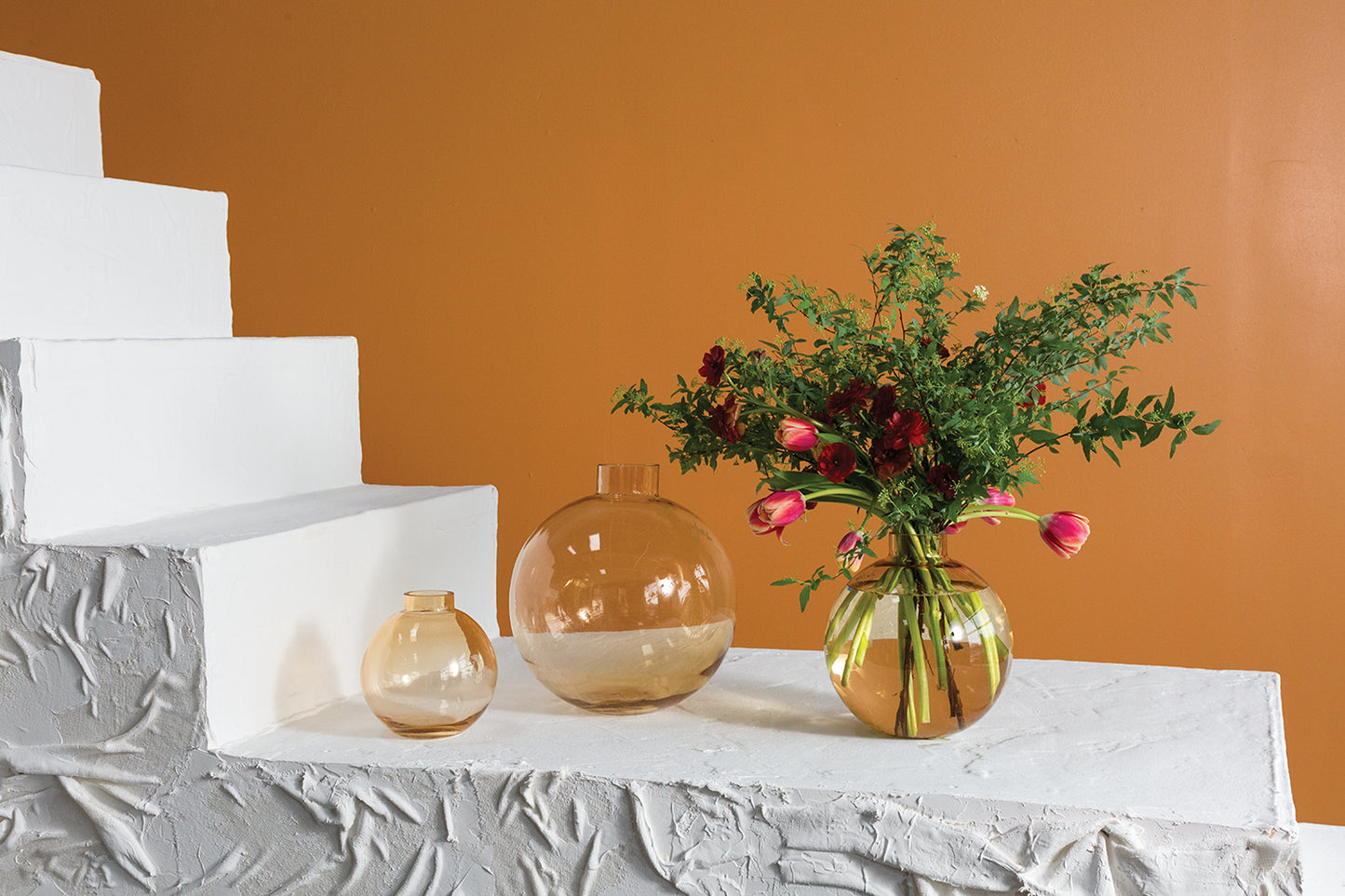 Belly Vase Set of 4 By Accent Decor | Vases | Modishstore - 3