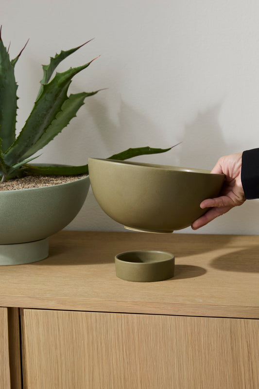 Beltline Bowl with Saucer Set of 4 By Accent Decor | Decorative Bowls | Modishstore - 1