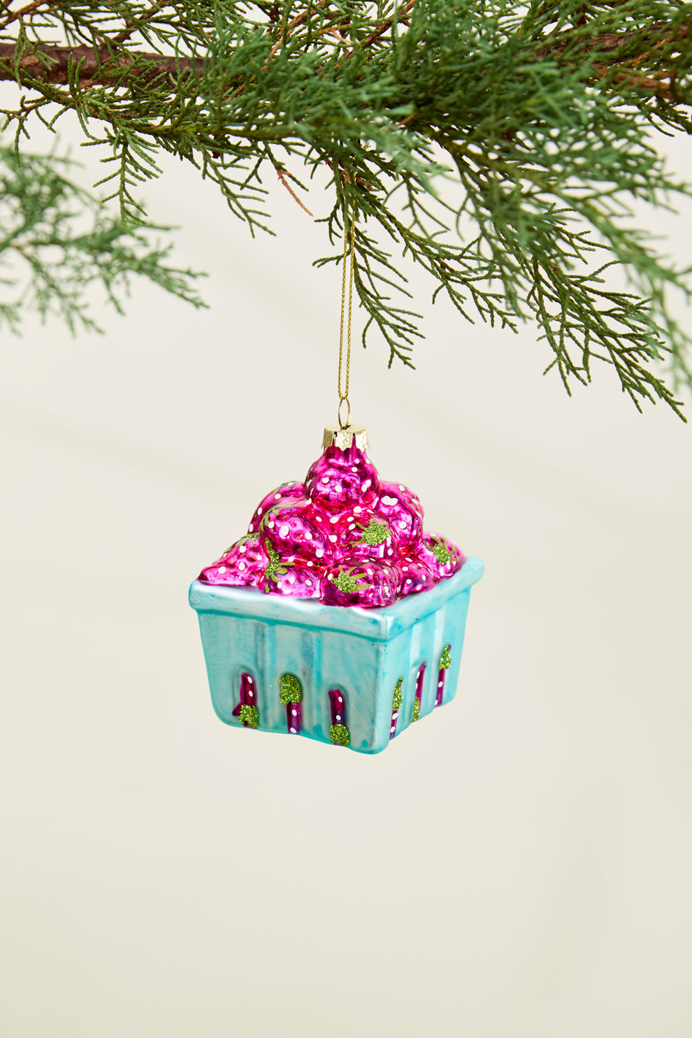 Berry Basket Ornament Set of 4 By Accent Decor | Ornaments | Modishstore - 3