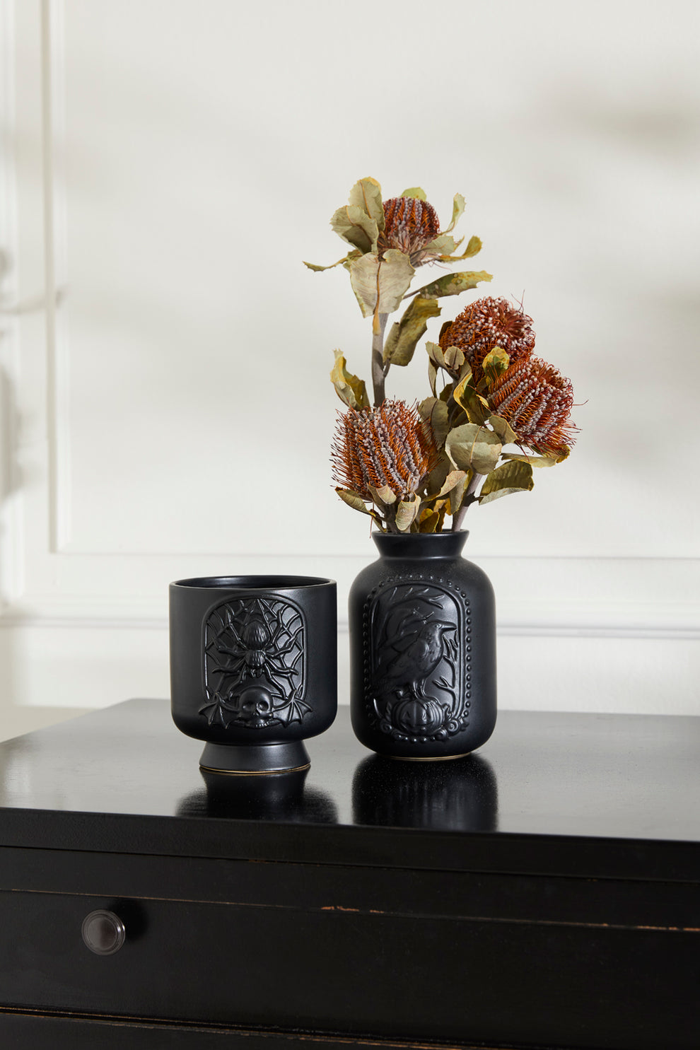 Black Magic Collection Set of 8 By Accent Decor | Planters, Troughs & Cachepots | Modishstore - 4