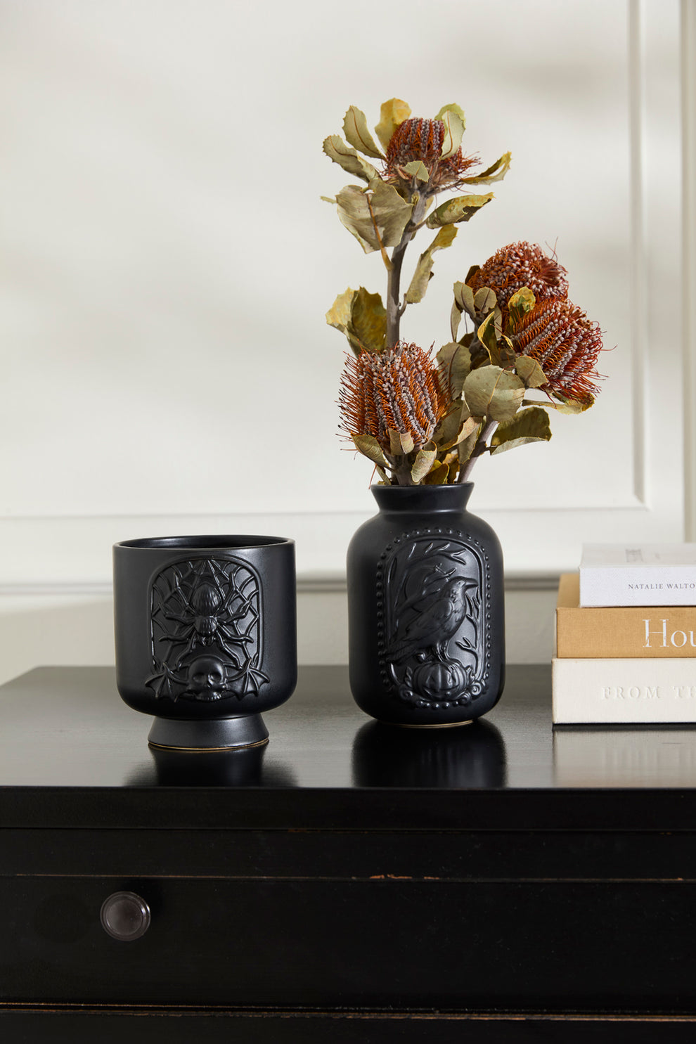 Black Magic Collection Set of 8 By Accent Decor | Planters, Troughs & Cachepots | Modishstore - 5