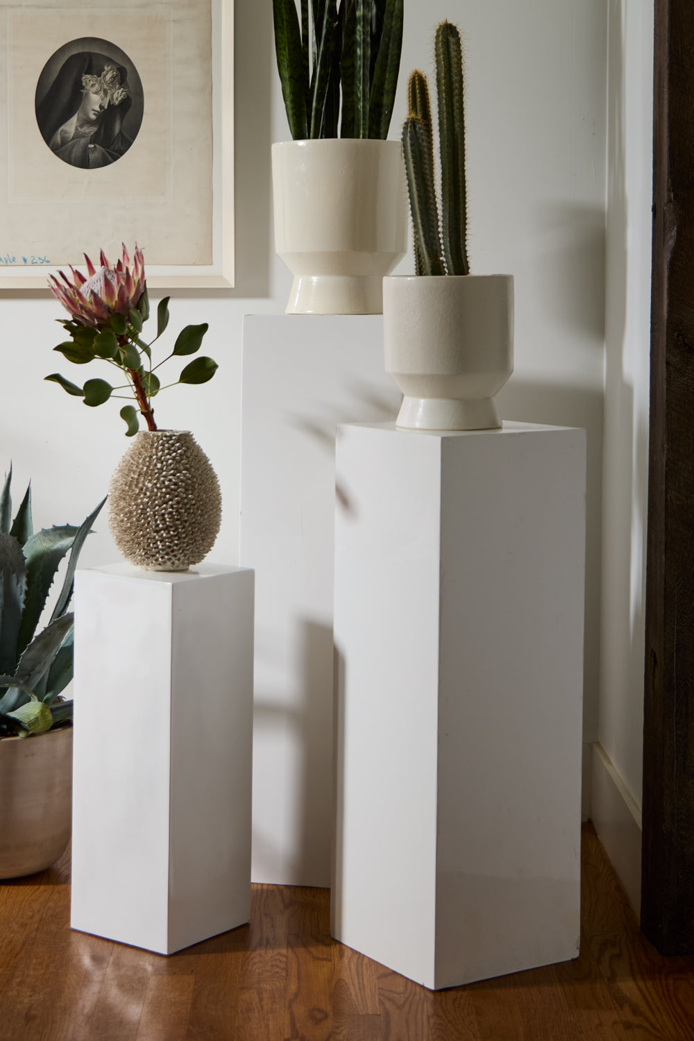 Blanc Column By Accent Decor | Planters, Troughs & Cachepots | Modishstore - 1