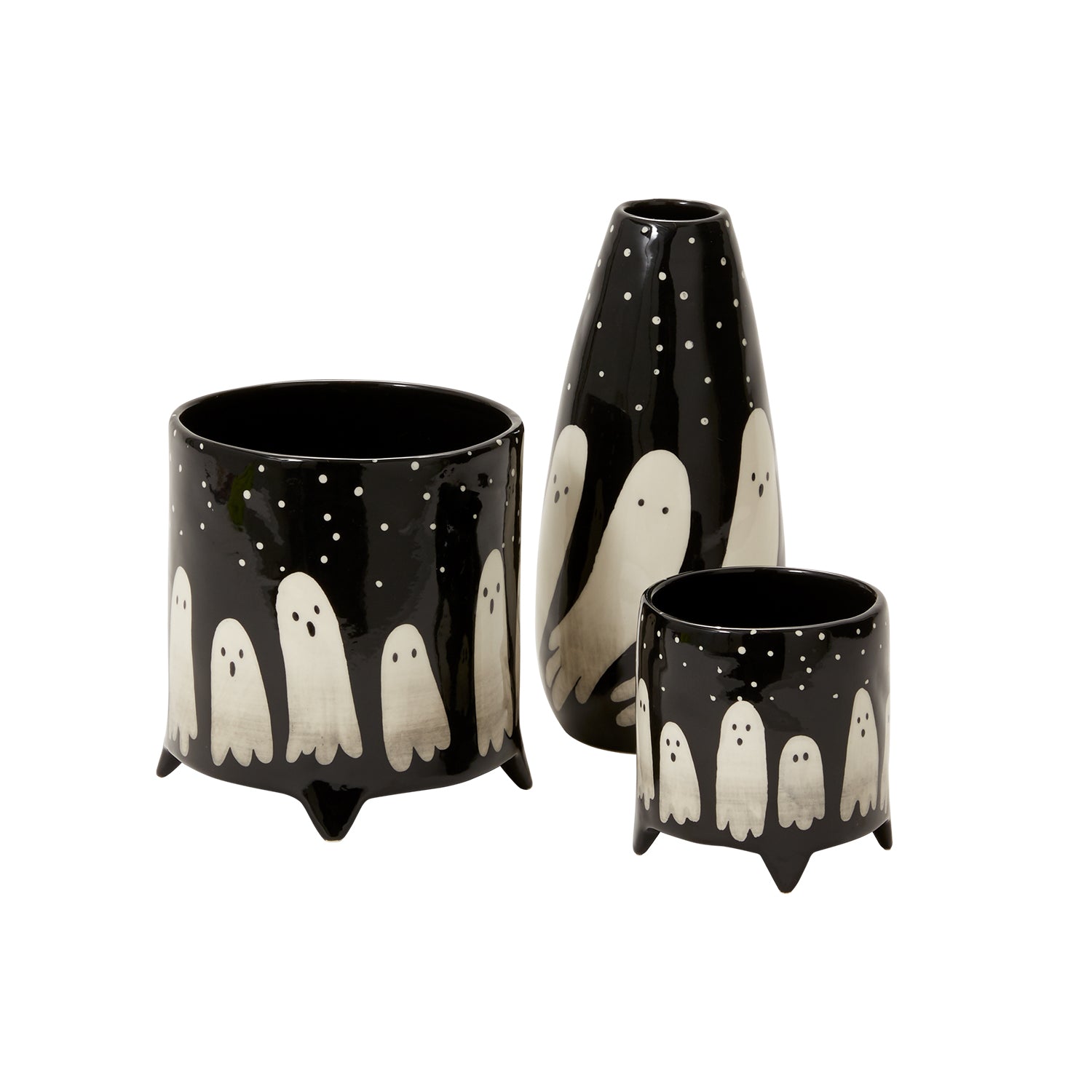Boo Collection Set of 4 By Accent Decor | Planters, Troughs & Cachepots | Modishstore - 4