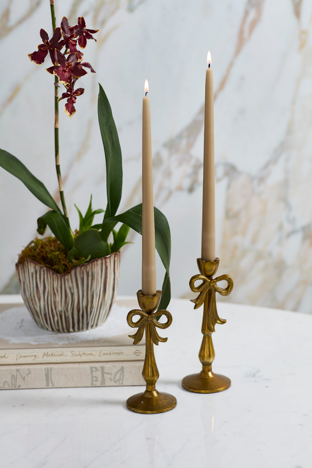 Bowtied Candleholder Set of 4 By Accent Decor | Candle Holders | Modishstore - 5