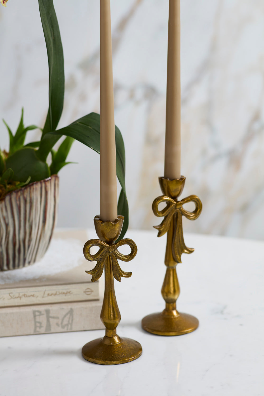 Bowtied Candleholder Set of 4 By Accent Decor | Candle Holders | Modishstore - 3