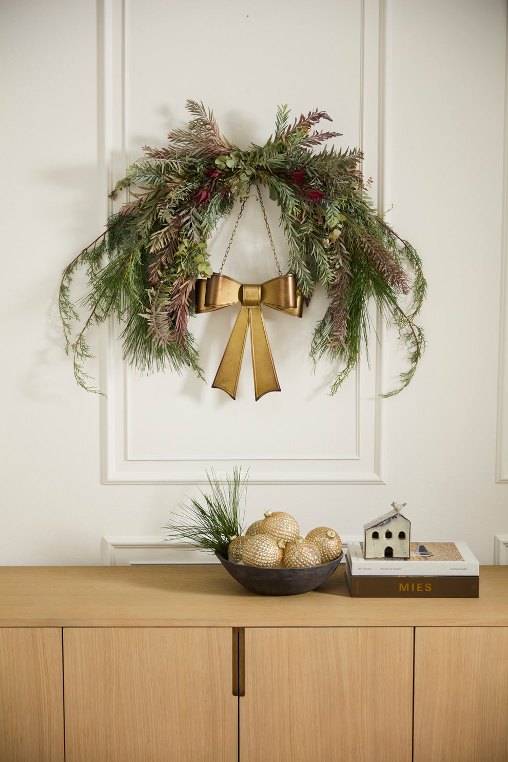 Bow Wreath Set of 2 By Accent Decor | Wreath | Modishstore - 3